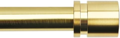 Byondeth Adjustable Curtain Rod 16-28 Inches 1 Inch Diameter Aluminum Finials