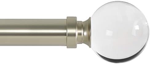 Ivilon Drapery Treatment Curtain Rod 1 Inch Satin Nickel