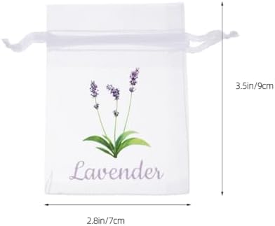 LUOZZY 50 Pcs Drawstring Mesh Sachet Bags White