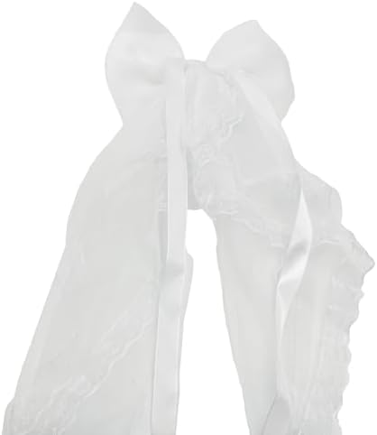 2 Pcs White Lace Bow Curtain Tiebacks Holdbacks
