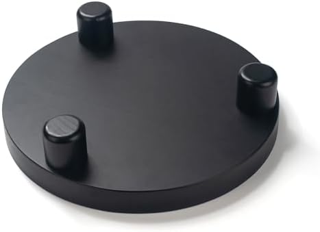 DEAMACE 2 Pcs Black Round Wood Riser for Display