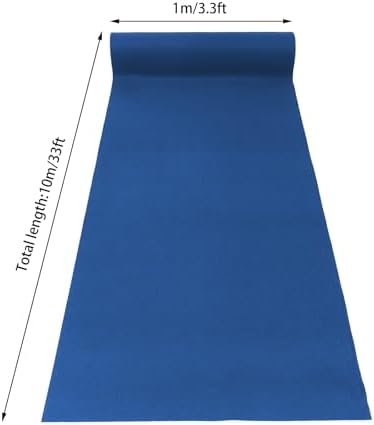 CNCEST Blue Carpet Runner for Party 33ft Non-Slip Runway Rug