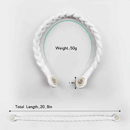 Porlau 6 Pack Magnetic Curtain Tiebacks with Wooden Buckle
