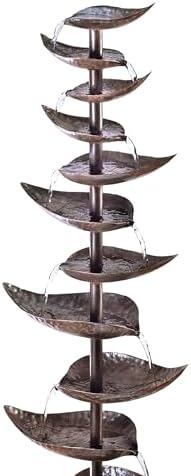 Alpine Corporation 70 Inch Tall Silver Tiered Water Fountain