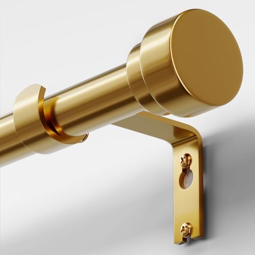 Oneach Heavy Duty Brass Curtain Rods 48-84 Inch Adjustable