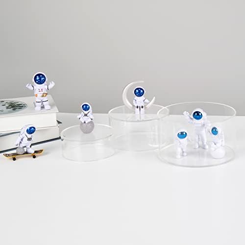Clear Acrylic Round Display Riser Stands with Hollow Base