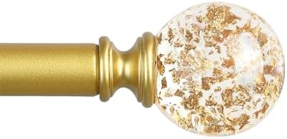 TVWOO Gold Crystal Curtain Rods 18-60 Inch