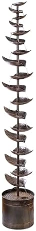 Alpine Corporation 70 Inch Tall Silver Tiered Water Fountain