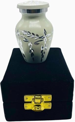 Velvet Box Cremation Urn with Diamond Cutting Design