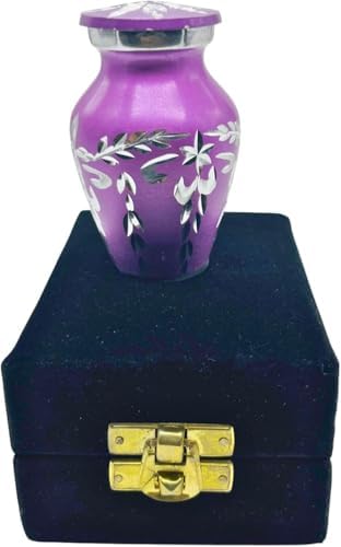 Purple Velvet Box Cremation Urn for Ashes