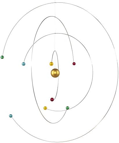 ScienceGeek Rotating Galaxy Mobile - 10 Inch Iron Solar System Decor