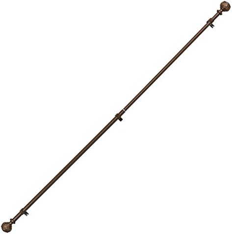 Modern Floral Carved Curtain Rod 1 Inch Diameter