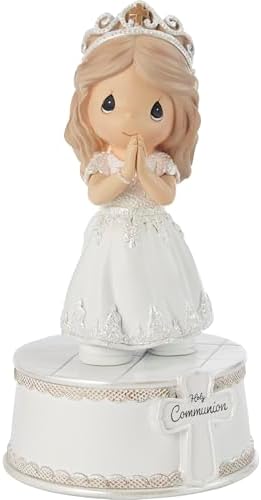 Precious Moments Holy Communion Girl Musical Figurine Plays The Lords Prayer