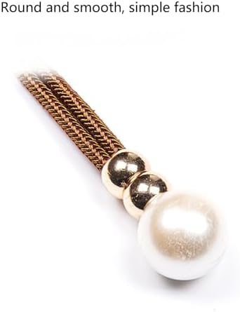 2 PCS Adjustable Big Pearl Curtain Tiebacks No Punching Required