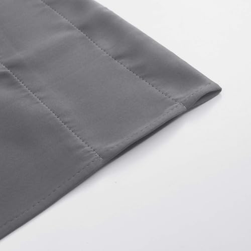 Aquazolax Grey Blackout Curtain Valances Set of 2