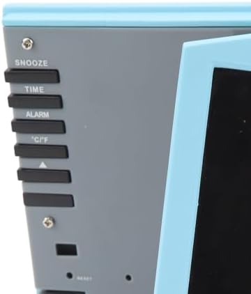 Leapiture Solar Powered Alarm Clock with Weather Forecast Blue LCD Display