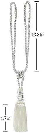 BEL AVENIR 4 Pack Crystal Curtain Tiebacks