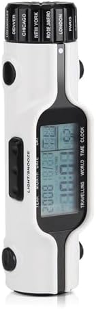 AUNMAS World Time Travel Clock with Alarm and LED Flashlight