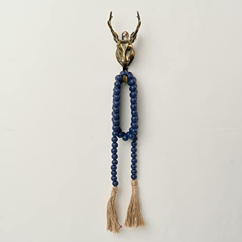 OMISHE 59 Inch Wood Bead Garland with Tassels
