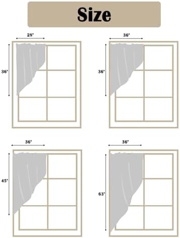 Swag Curtain Valance for Windows 28x36in Pack of 2