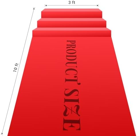 Red Carpet Runner for Hollywood Theme Party 3x10 ft