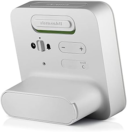 Braun Digital Alarm Clock with Snooze and Crescendo Beep in White