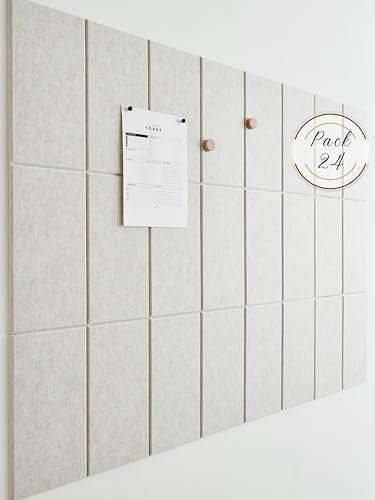Large Cork Board Pack of 24 - Black Felt Board Alternative