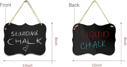 Wooden Double Sided Chalkboard Memo Board for Home Decor