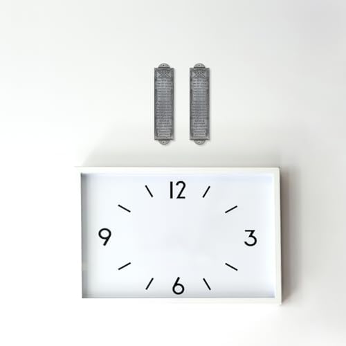 Kichvoe 2pcs Metal Mezuzah Set with Scroll