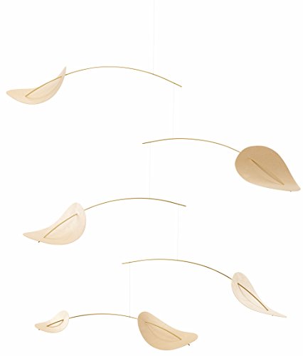Drifting Clouds Hanging Mobile - 39 Inches - Beech Wood and Steel