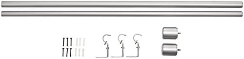 Amazon Basics 1-Inch Curtain Rod with Cap Finials