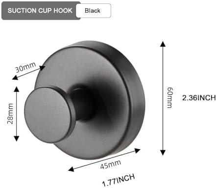MrAthlet Suction Cup Wreath Hanger 15 Lbs Black 2 Pack