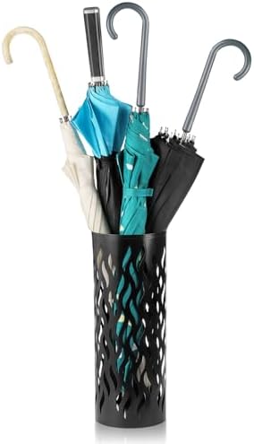 Noamus Metal Umbrella Holder Black 59x59x157 Freestanding Stand