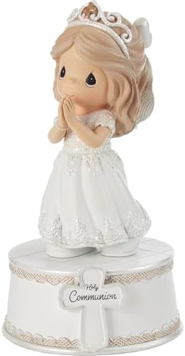 Precious Moments Holy Communion Girl Musical Figurine Plays The Lords Prayer