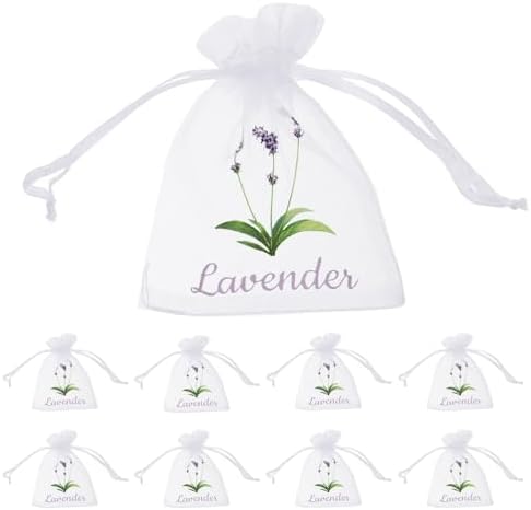 LUOZZY 50 Pcs Drawstring Mesh Sachet Bags White