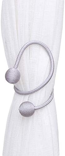 NYDECOR Curtain Tiebacks 2 Pack Silver Gray