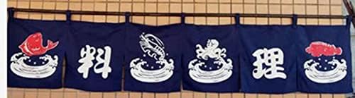 Japanese Restaurant Sushi Banner Valance Curtain 45x210cm
