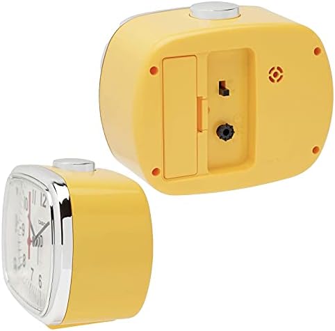 Casio TQ-159-9JF Yellow Analog Alarm Clock with Snooze and Light