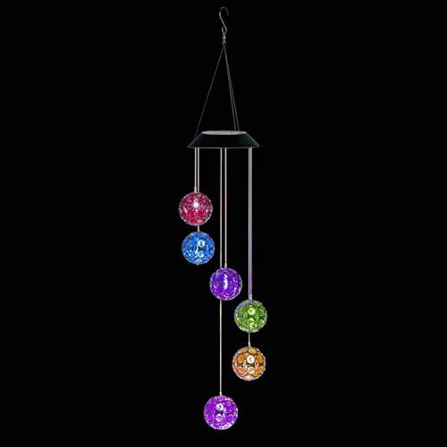 Alpine Corporation RGG648SLR Solar Hanging Gem Sphere Mobile
