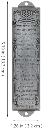 Kichvoe 2pcs Metal Mezuzah Set with Scroll