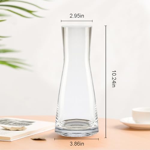 Aoderun Clear Glass Flower Vase for Home Decor