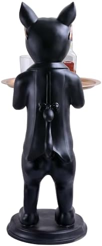 Cool Dog Sculpture with Plate for Home Dcor