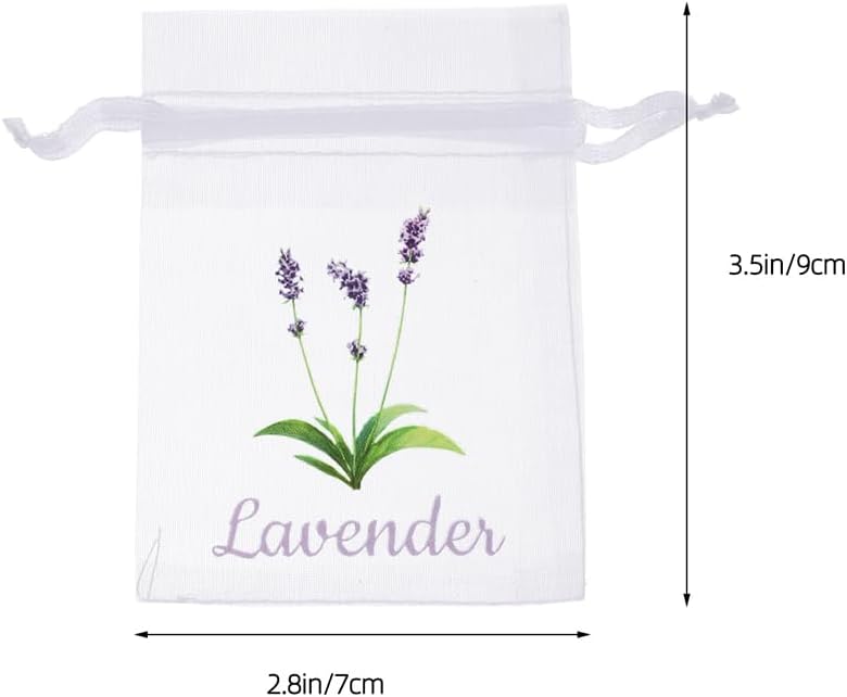 LUOZZY 50 Pcs Drawstring Mesh Sachet Bags White