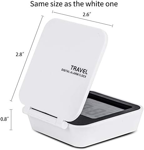 Portable Travel Alarm Clock with LCD Night Light and Temperature Display