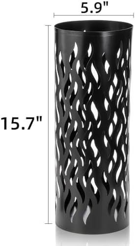 Noamus Metal Umbrella Holder Black 59x59x157 Freestanding Stand