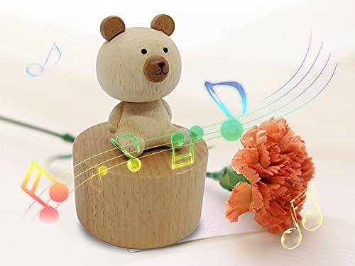 Cute Little Bear Mini Music Box Musical Gift for Kids and Friends
