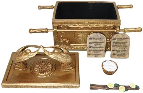 Ebros Matte Gold Ark of the Covenant Decorative Figurine