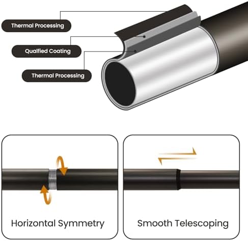 Bronze Curtain Rods 18-45 Inches with Decorative Finials