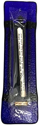 Tamara Baskin Art Glass Sparkling Midnight Blue Mezuzah