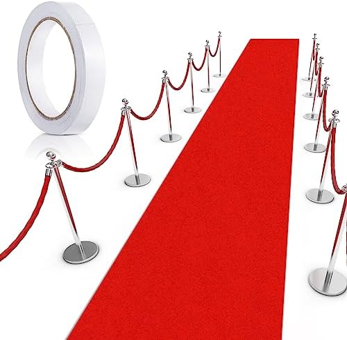 Preboun Red Carpet Runner 26x164ft Party Aisle Rug